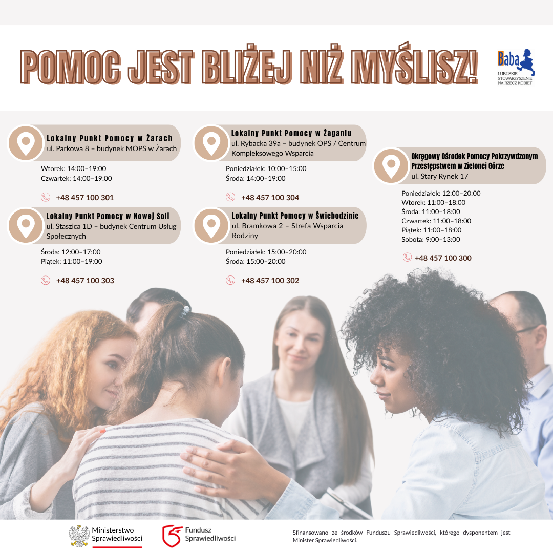 Ilustracja do informacji: Bezpłatna pomoc dla osób pokrzywdzonych przestępstwem